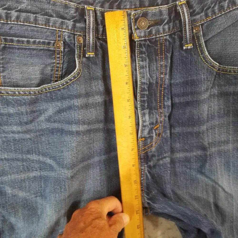 Levi's 569 shorts‎ men's 32x11 relaxed fit blue denim outdoor retro